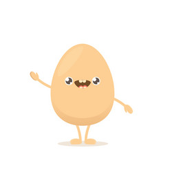 Happy cute smiling funny kawaii egg Royalty Free Vector