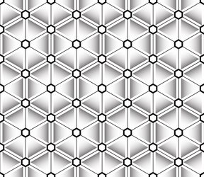 seamless pattern of triangles and hexagons vector image