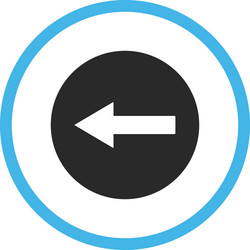 Left rounded arrow flat icon with bonus Royalty Free Vector