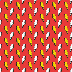 lightning seamless pattern hand drawn sketched vector image