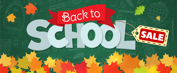 Back to School Sale Banner Vector Image