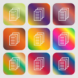 copy file duplicate document icon vector image