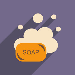 flat with shadow icon and mobile application soap vector image