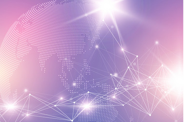 global network connection and big data vector image