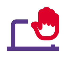 laptops hand feature used for command vector image