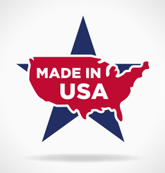 made in america symbol logo label Vector Image