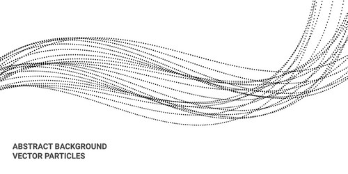 abstract 3d image with particle flow movement vector image