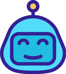 chat bot icon isolated contour symbol vector image