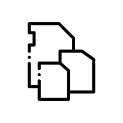 memory card icon thin linear style design vector image