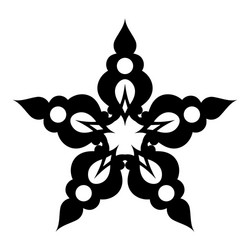 star snowflake icon simple style vector image