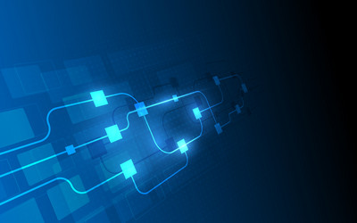 Abstract Blockchain Network Technology vector image