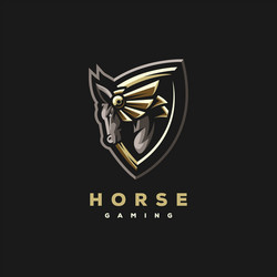 Aggressive Horse Gaming Logo Vector Image