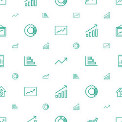 graph icons pattern seamless white background vector image
