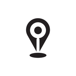 Location pointer icon logo design template Vector Image