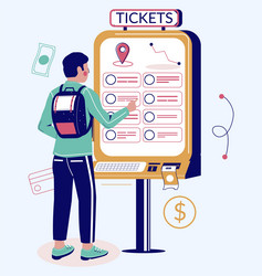 Self Ordering Kiosk Terminal vector image