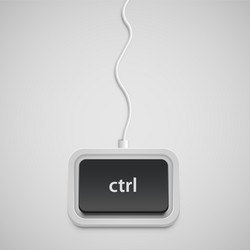 Ctrl alt del keyboard keys isolated Royalty Free Vector