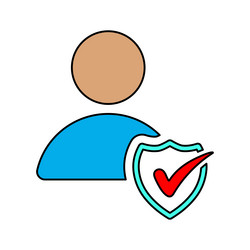 User protection icon vector