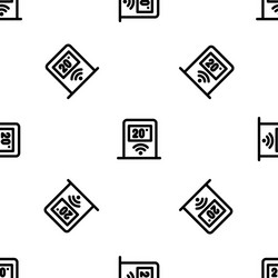 wifi temperature control pattern seamless vector image