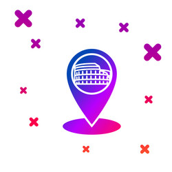 color map pointer with coliseum in rome italy vector image