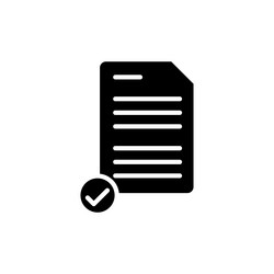 document accept icon set checked contract paper vector image