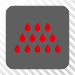 drops rounded square button vector image