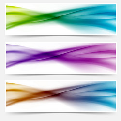 Fluid Swoosh Lines - Web Headers & Footers vector image