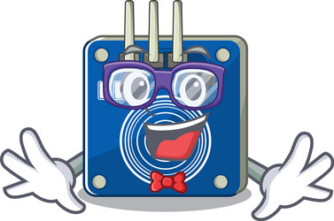 geek touch sensor with cartoon shape vector image