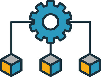infrastructure icon set four elements in different vector image