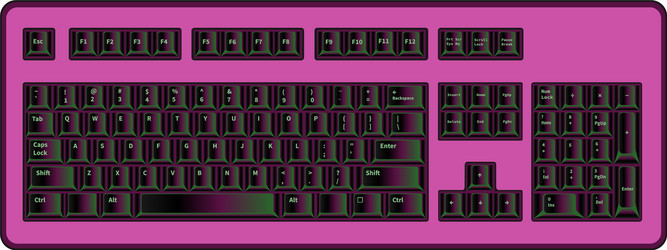 object computer keyboard girly vector image