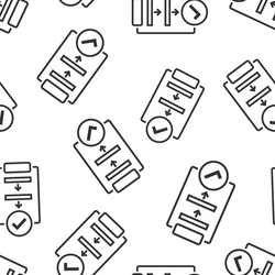 procedure list icon in flat style document vector image