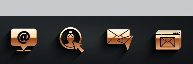 set mail and e-mail create account screen vector image