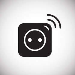 Smart socket icon on white background for graphic Vector Image