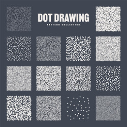 square shaped dotted objects stipple elements vector image