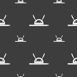 compass and protractor characters geometry vector image