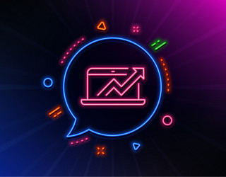 data analysis and statistics line icon computer vector image