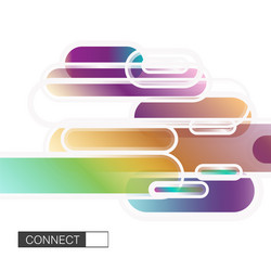 flat dynamic shapes in hipster style geometric vector image