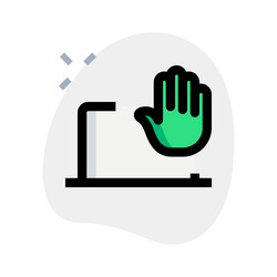 laptops hand feature used for command vector image