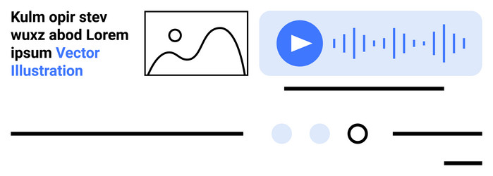 modern ui design with minimalist elements play vector image