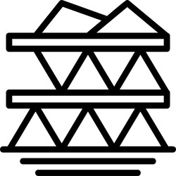 structural integrity linear style icon design vector image