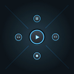 glowing buttons vector image