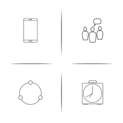 internet of things simple linear icon setsimple vector image