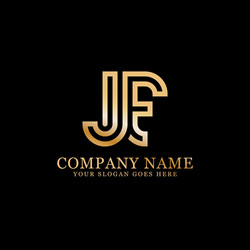 Jf monogram logo inspirations letters Royalty Free Vector