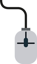 mouse with cord computer icon image vector image