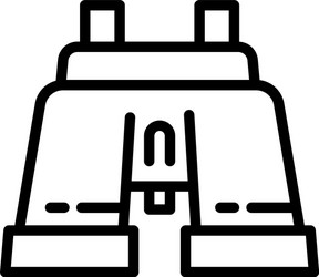 scope binoculars icon outline style vector image