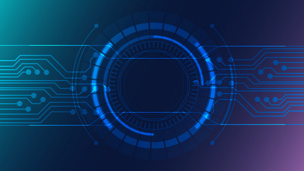 abstract circle and circuit background technology vector image