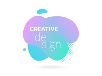 abstract shape color gradient design vector image