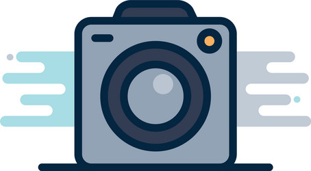 camera device line fill block style icon vector image