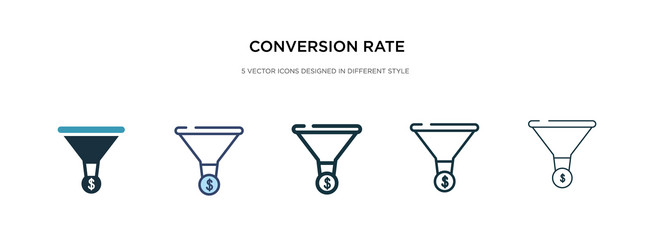conversion rate optimization icon in different vector image