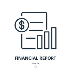 Financial report icon finance statistics vector