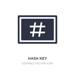 hash key icon on white background simple element vector image